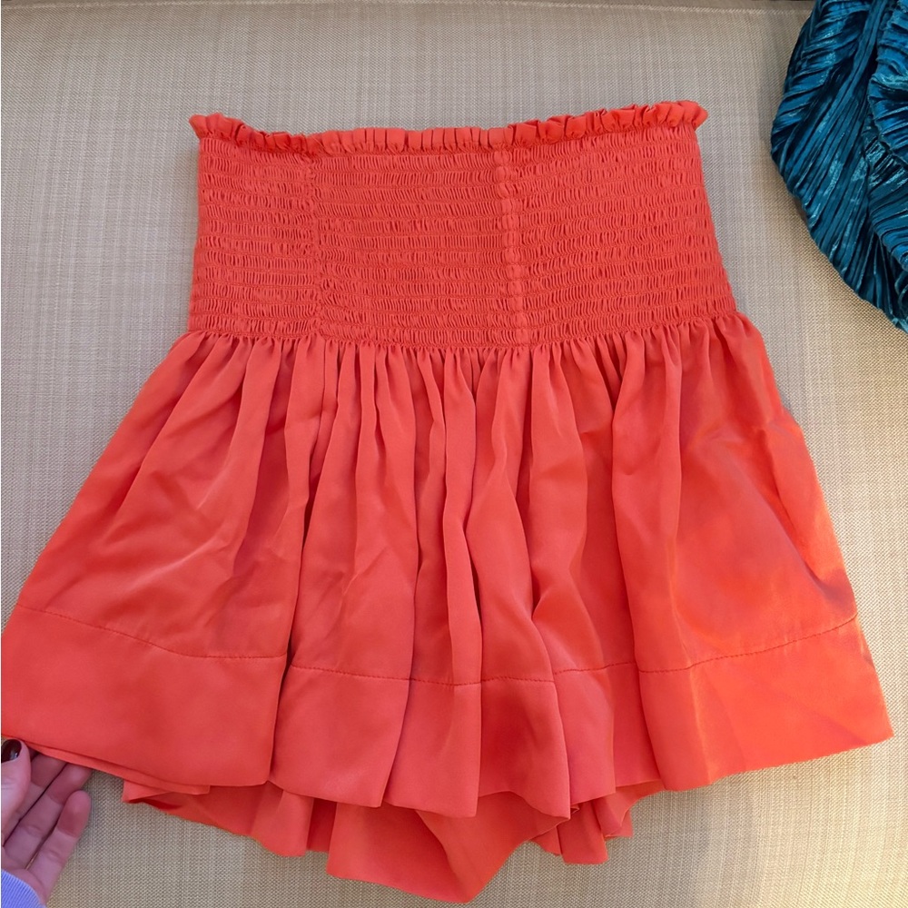 Koch Orange Smocked Skirt
